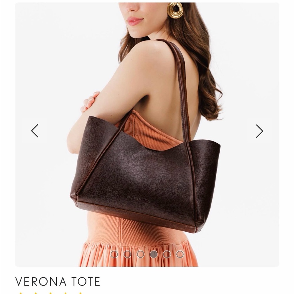 Verona Tote Women’s Shoulder Bag in Dark Brown